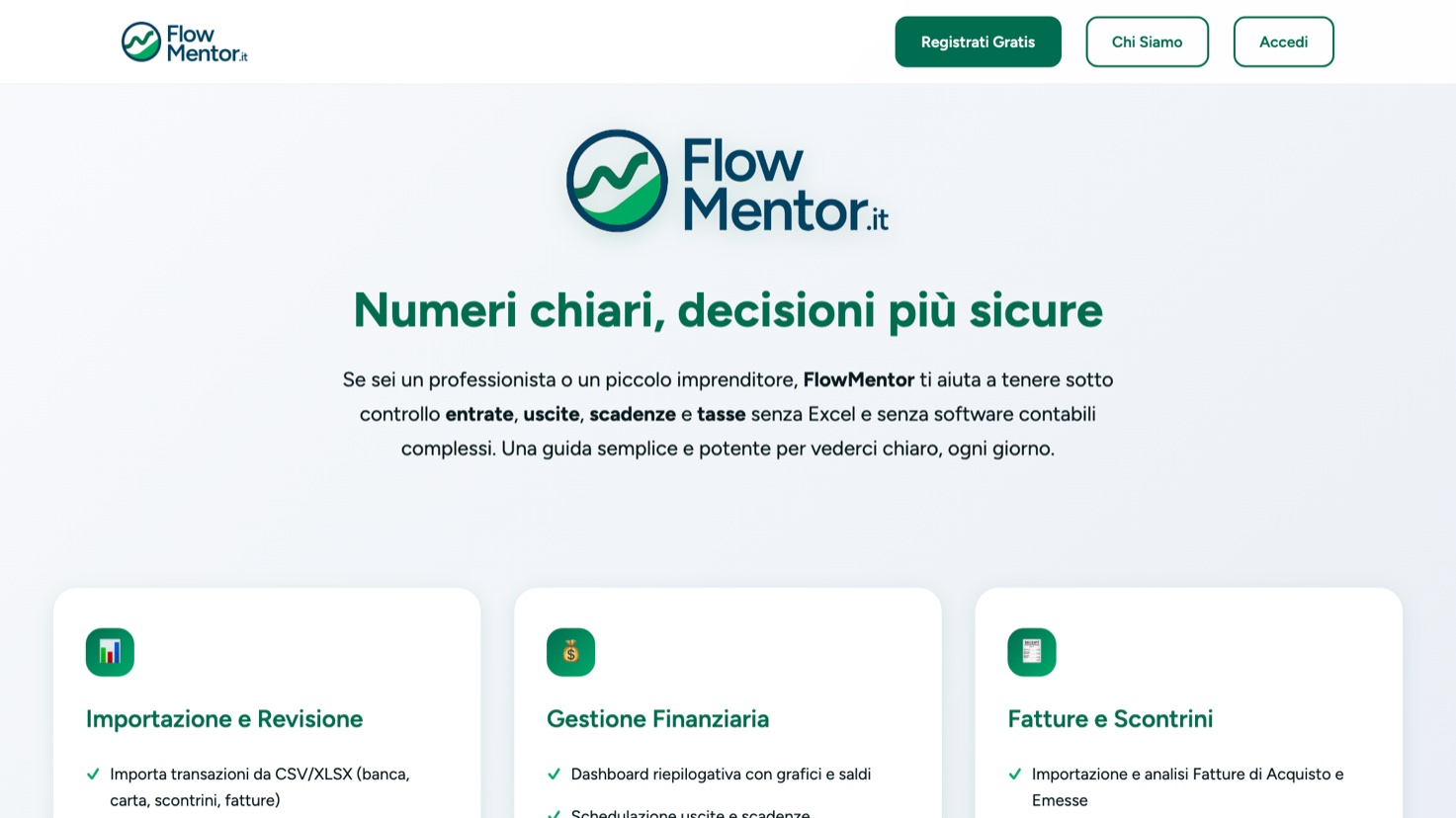 FlowMentor — gestione finanziaria