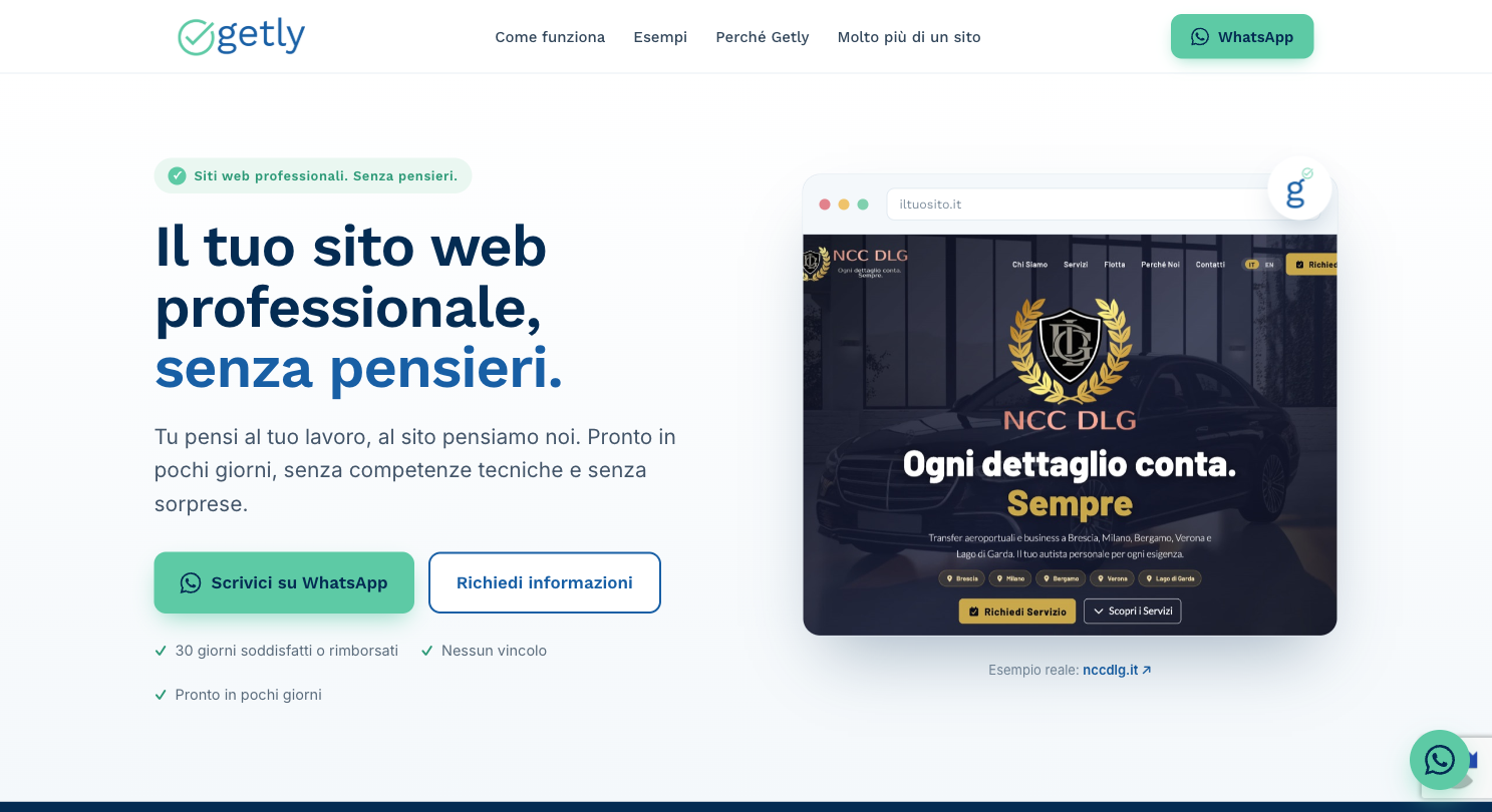 Getly — piattaforma SaaS